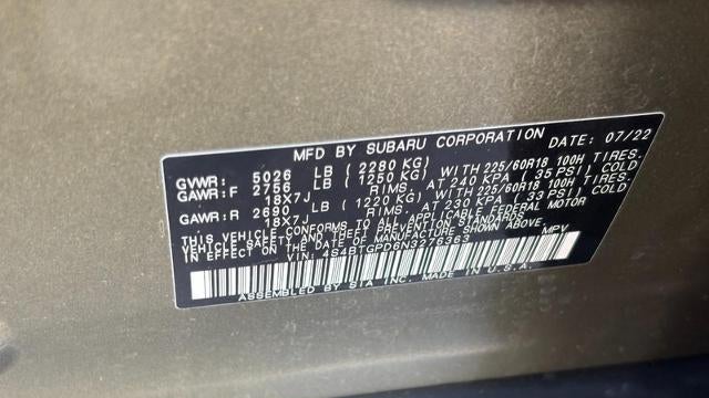 2022 Subaru Outback Touring XT