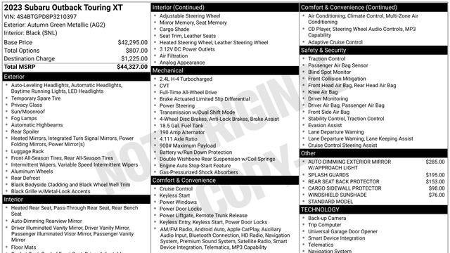 2023 Subaru Outback Touring XT