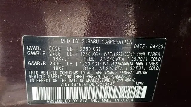 2023 Subaru Outback Touring XT