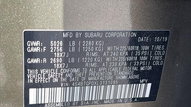2020 Subaru Outback Touring XT
