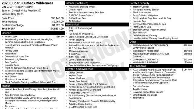 2023 Subaru Outback Wilderness