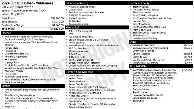 2024 Subaru Outback Wilderness