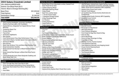 2024 Subaru Crosstrek AWD Limited 4DR Crossover