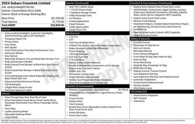 2024 Subaru Crosstrek AWD Limited 4DR Crossover