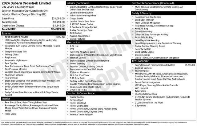 2024 Subaru Crosstrek - $27,984