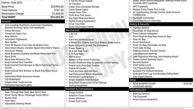2026 Subaru Forester Base