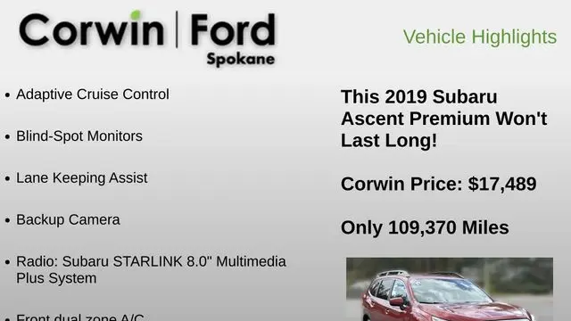 2019 Subaru Ascent Premium 7-Passenger