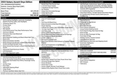 2023 Subaru Ascent AWD Onyx Edition 4DR SUV