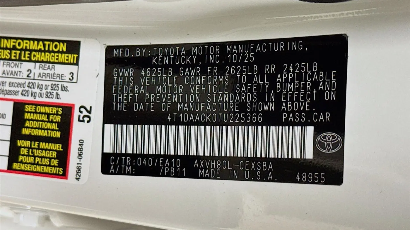 2026 Toyota Camry SE