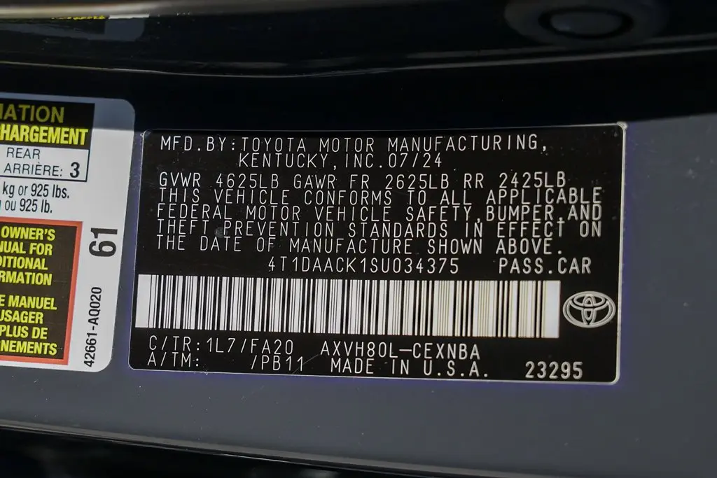 2025 Toyota Camry - $24,893