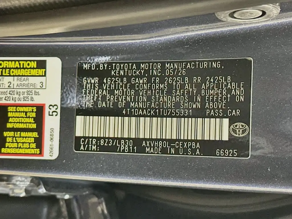 2026 Toyota Camry - $37,630