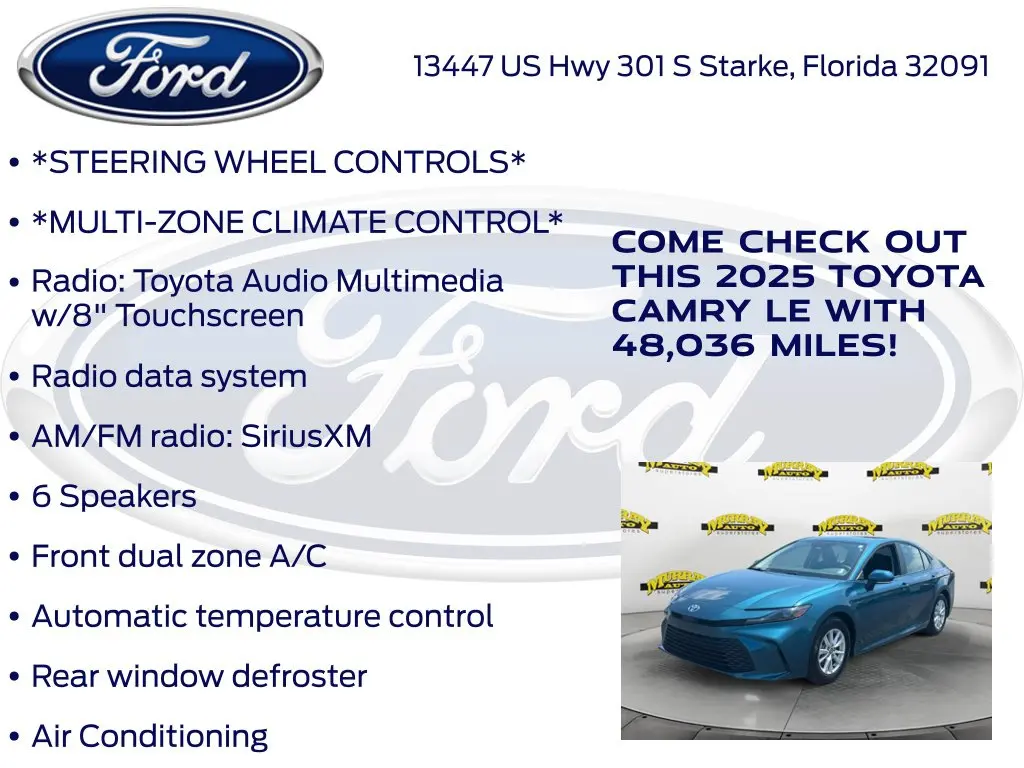 2025 Toyota Camry - $25,206