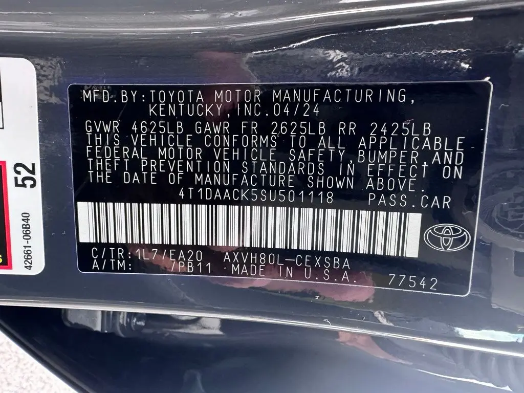 2025 Toyota Camry - $28,528