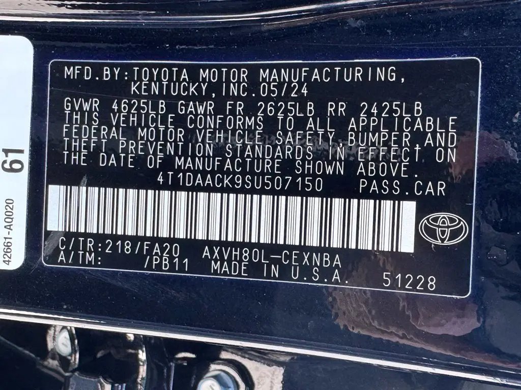 2025 Toyota Camry - $24,752