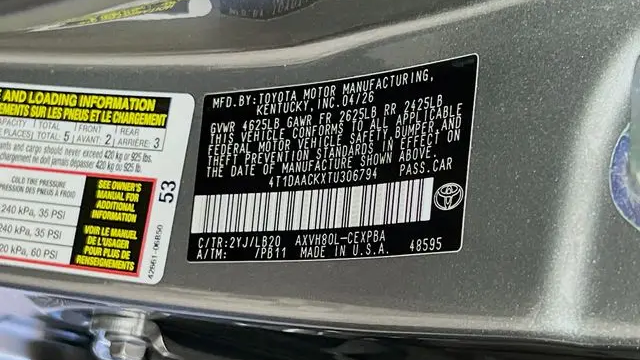 2026 Toyota Camry SE