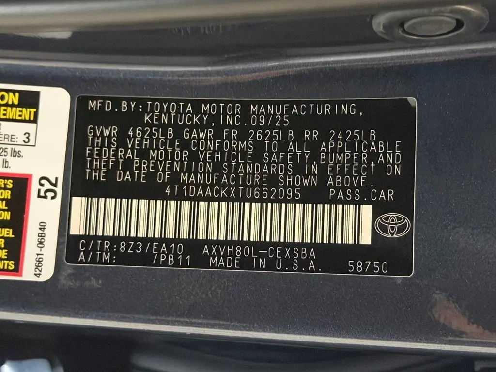 2026 Toyota Camry - $30,000