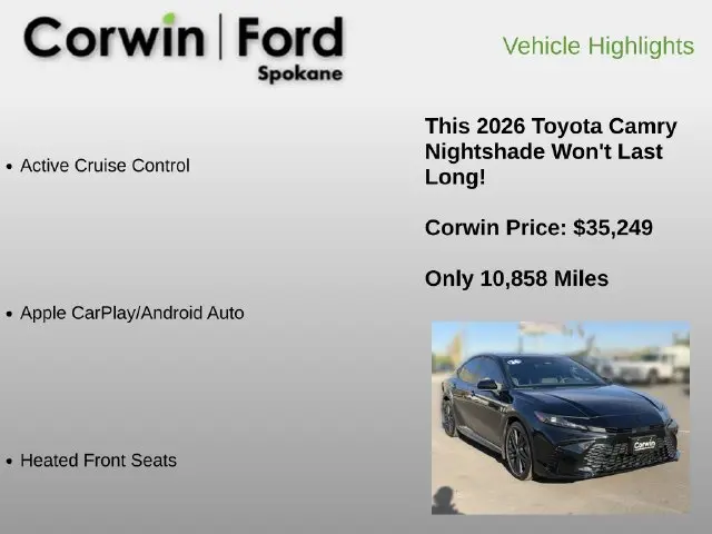2026 Toyota Camry - $35,249