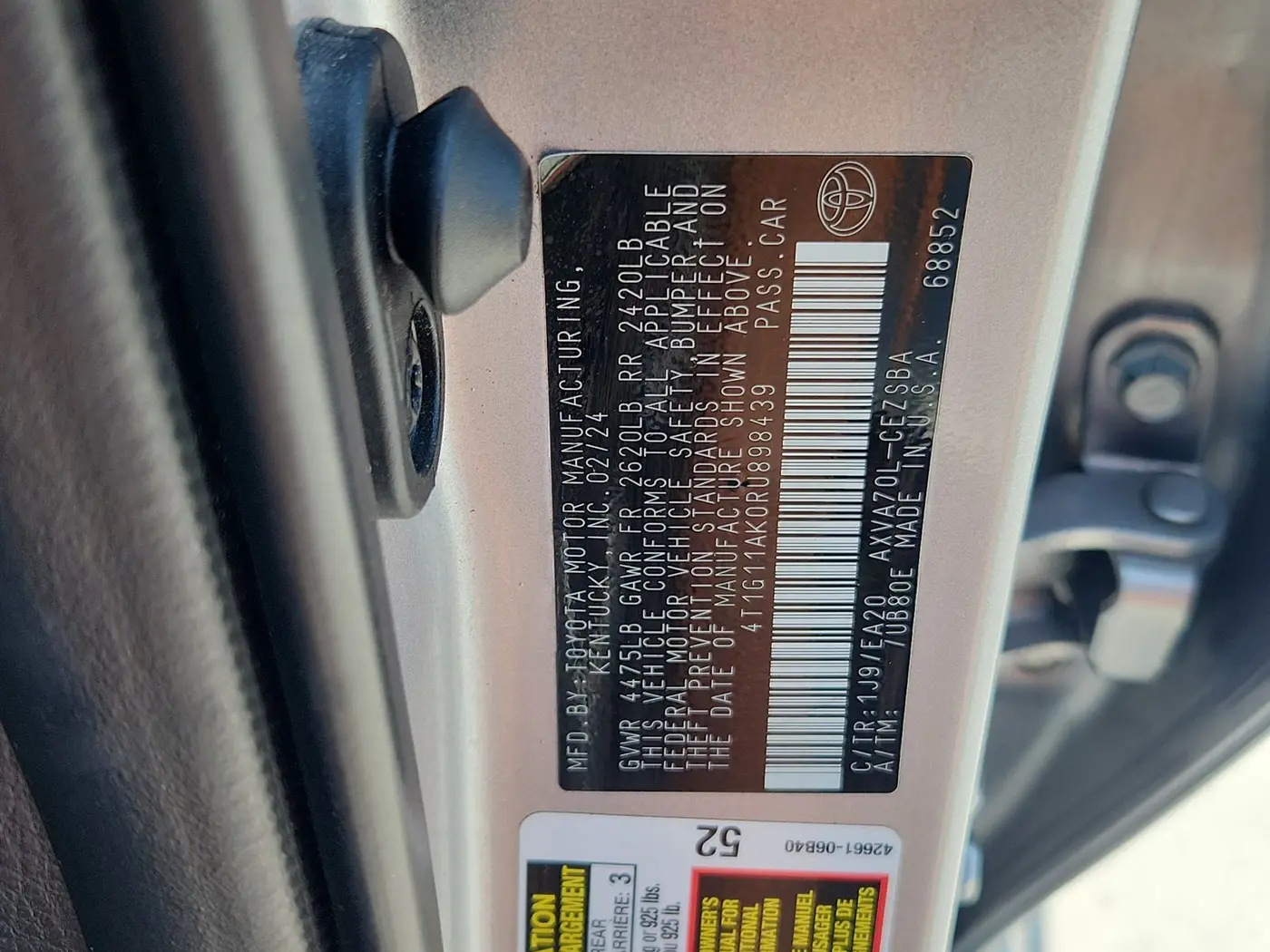 2024 Toyota Camry - $24,502