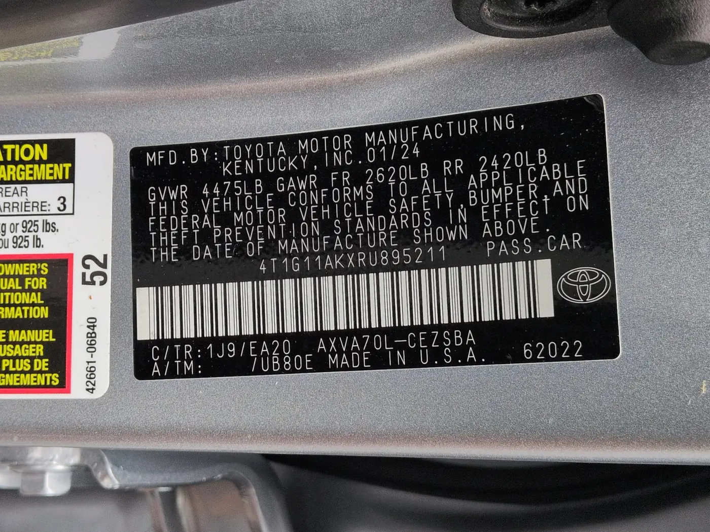 2024 Toyota Camry - $25,997
