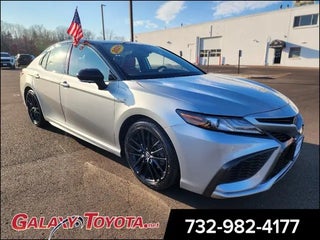 2021 Toyota Camry Hybrid with Midnight Black Metallic Exterior