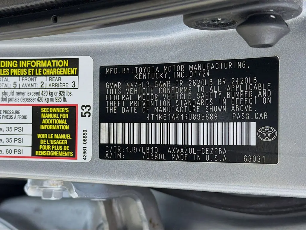 2024 Toyota Camry - $22,299