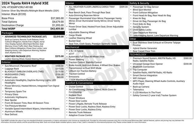 2024 Toyota RAV4 - $36,873