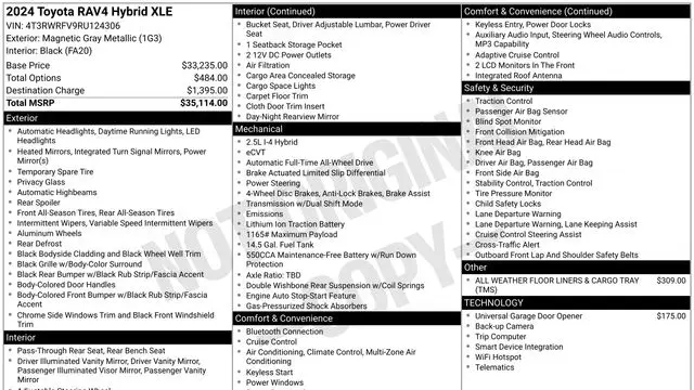 2024 Toyota RAV4 Hybrid XLE