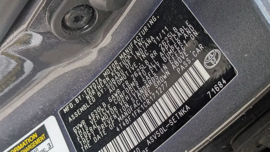 2012 Toyota Camry LE