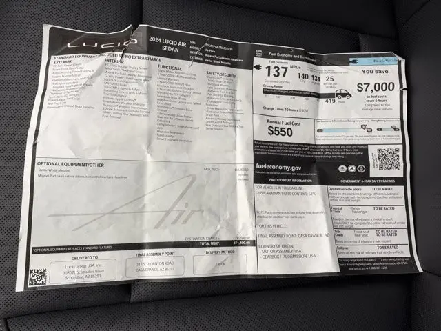 2024 Lucid Air - $37,995
