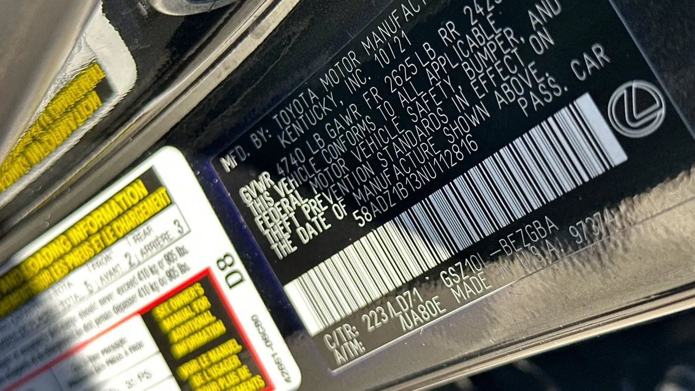 2022 Lexus ES 350 Base