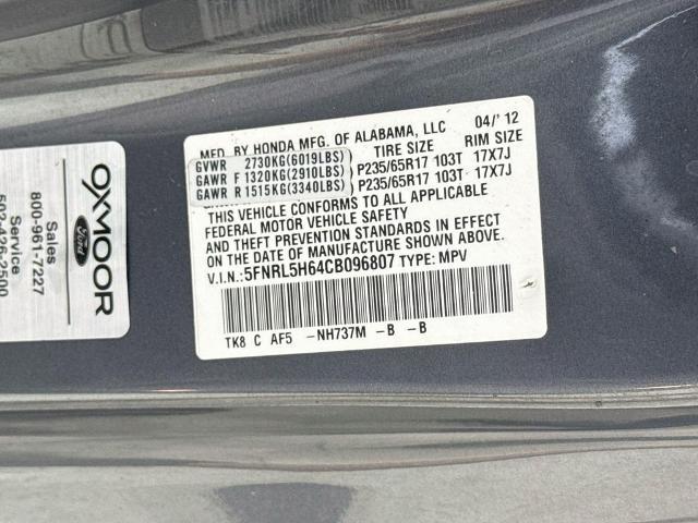 2012 Honda Odyssey - $4,977