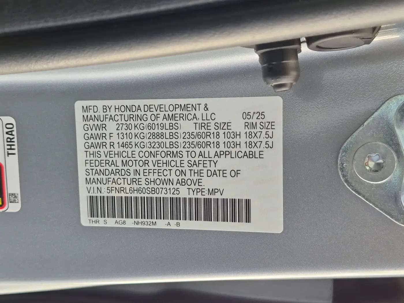 2025 Honda Odyssey - $33,812