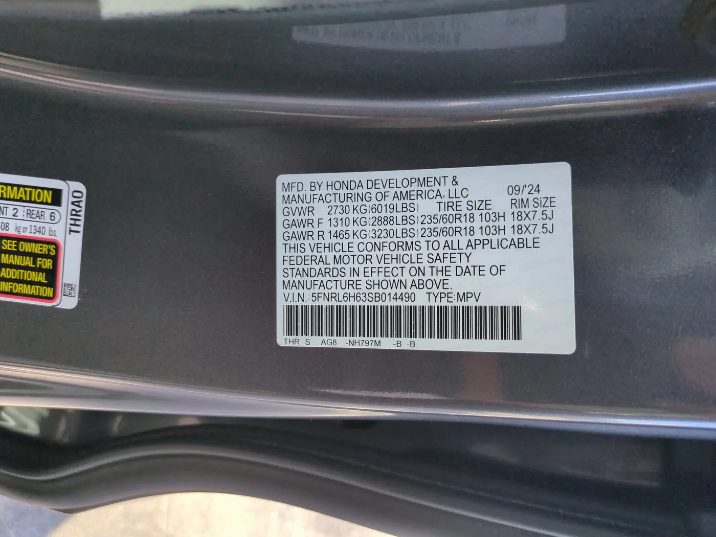 2025 Honda Odyssey - $34,495