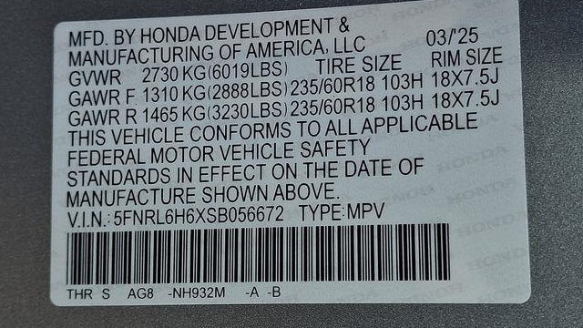 2025 Honda Odyssey EX-L