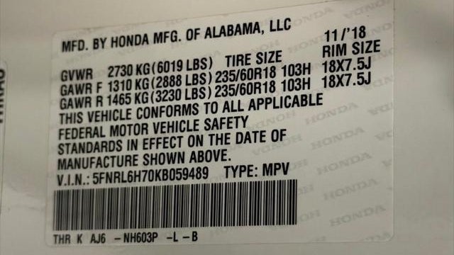 2019 Honda Odyssey EX-L