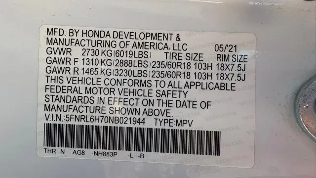 2022 Honda Odyssey EX-L