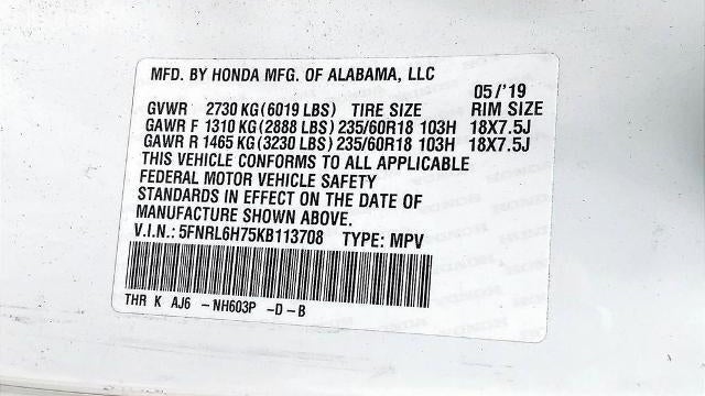 2019 Honda Odyssey EX-L w/Navi w/RES