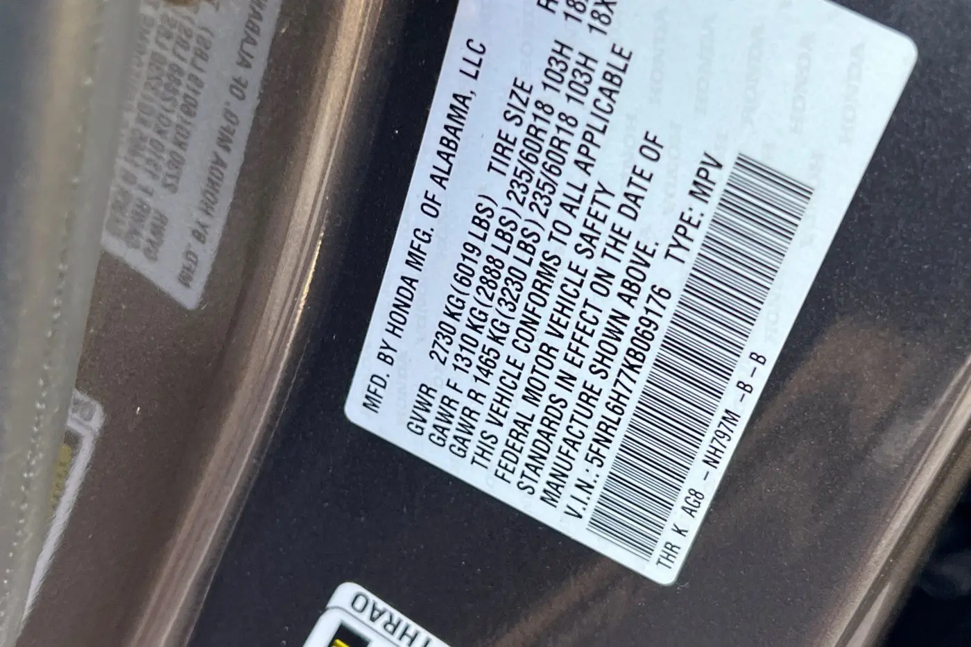 2019 Honda Odyssey - $25,788