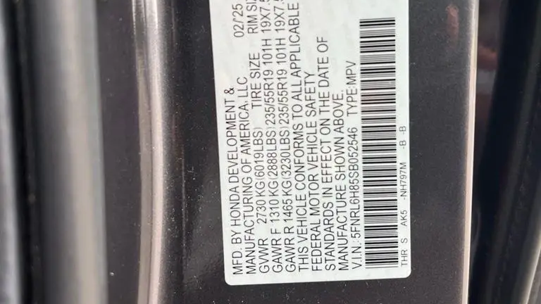 2025 Honda Odyssey Touring