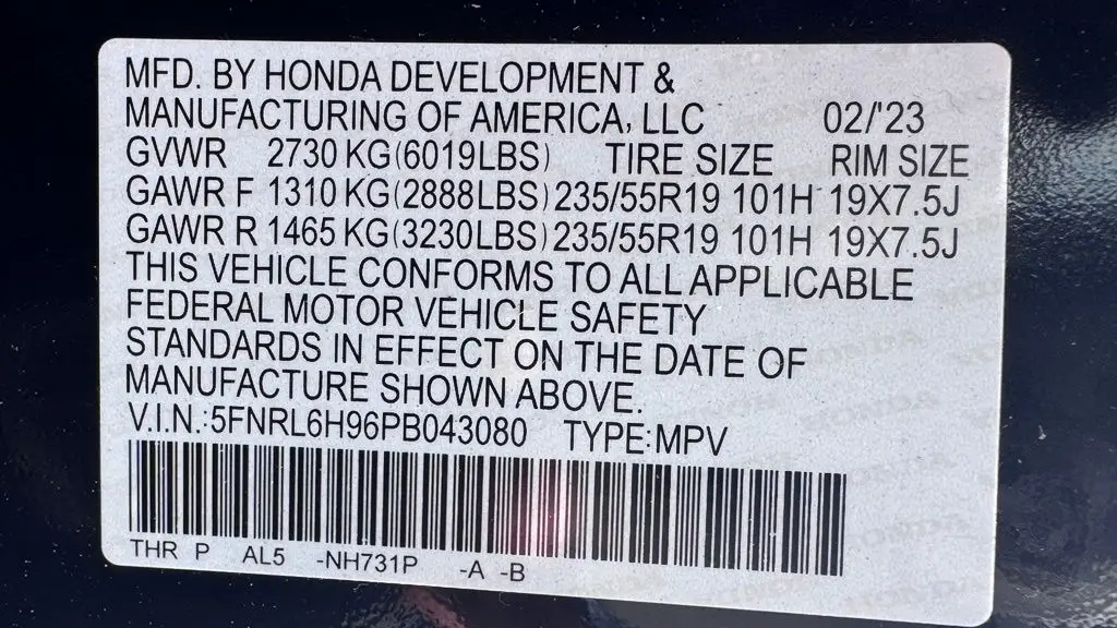 2023 Honda Odyssey Elite