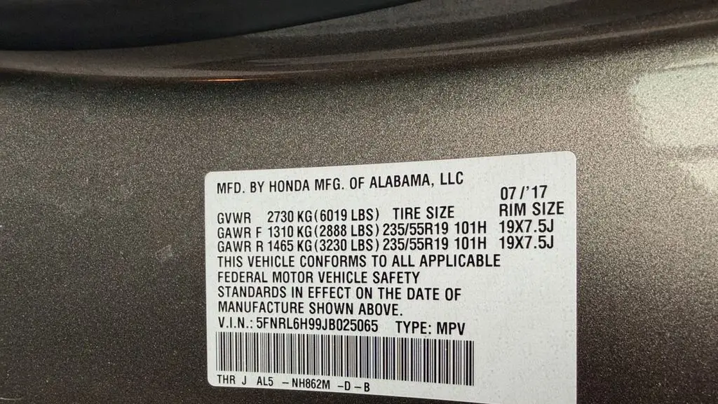 2018 Honda Odyssey Elite