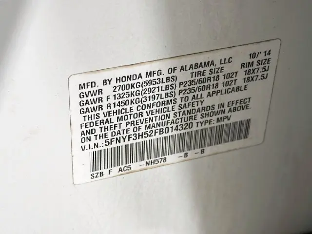 2015 Honda Pilot - $7,000