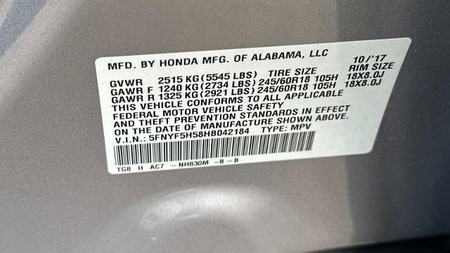 2017 Honda Pilot EX-L