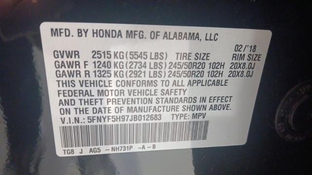 2018 Honda Pilot Touring