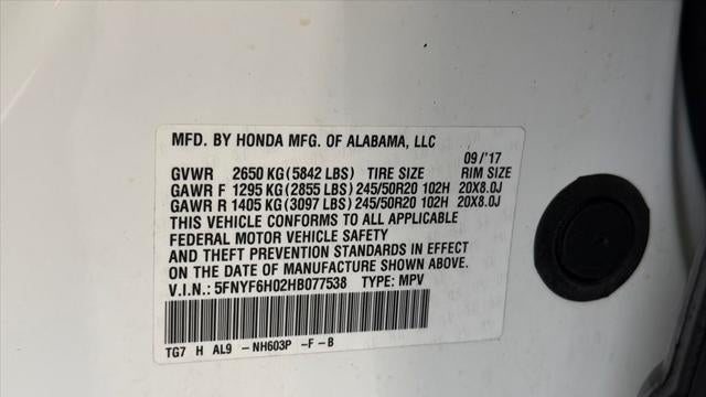 2017 Honda Pilot Elite