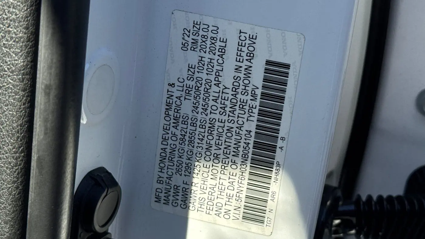 2022 Honda Pilot Elite