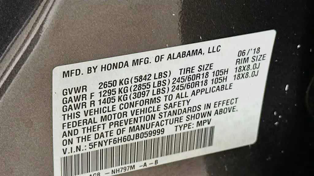 2018 Honda Pilot EX-L w/Honda Sensing