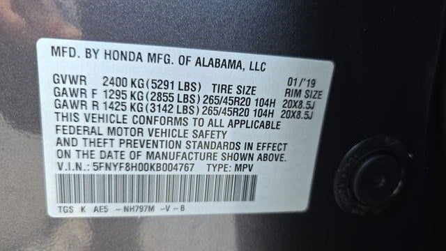 2019 Honda Passport Elite