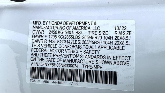 2022 Honda Passport Elite