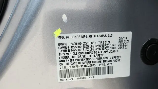 2019 Honda Passport Touring